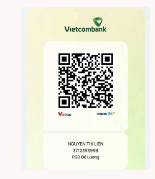 Mã QR chuyển khoản Vietcombank của Nguyễn Thị Liên